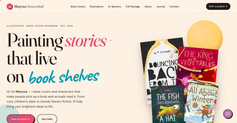 Maryna Nesterchuk - book cover designer