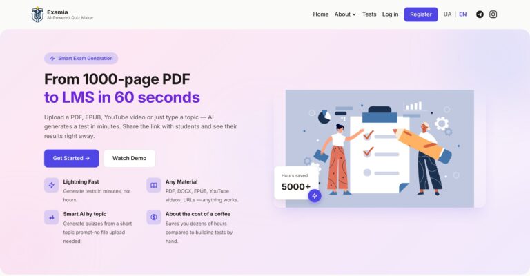 Examia - AI test generator for educators